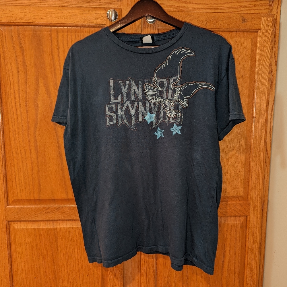 Vintage Y2K 2005 Lynyrd Skynyrd Fly On Blue T shirt Men size L made in USA Eagle